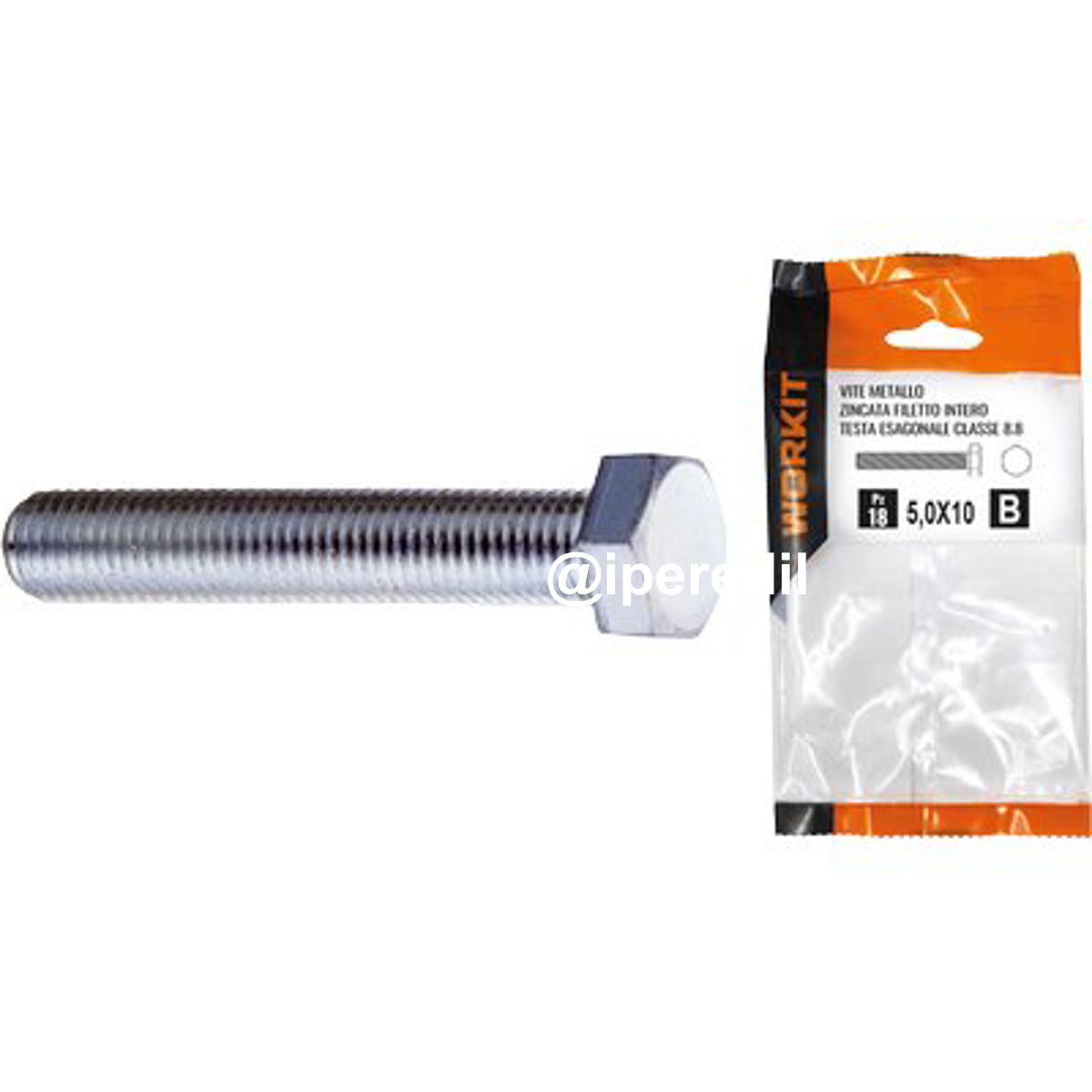 VITE METALLO TE ZINCATA SELF WORKIT CLASSE 8.8 FILETTO INTERO MM 6X 40 CF=PZ 12