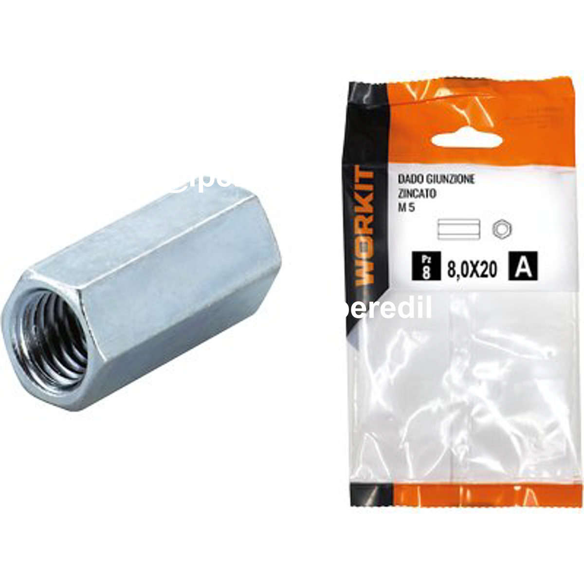 DADO GIUNZIONE ZINCATO SELF WORKIT M 10 MM 17X40 CF=PZ 2