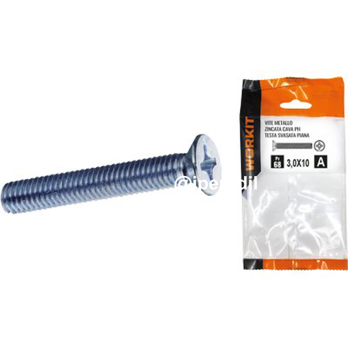 VITE METALLO TSP ZINCATA SELF WORKIT CLASSE 4.8 CAVA PH FIL INTERO MM 3X30 CF=PZ 36
