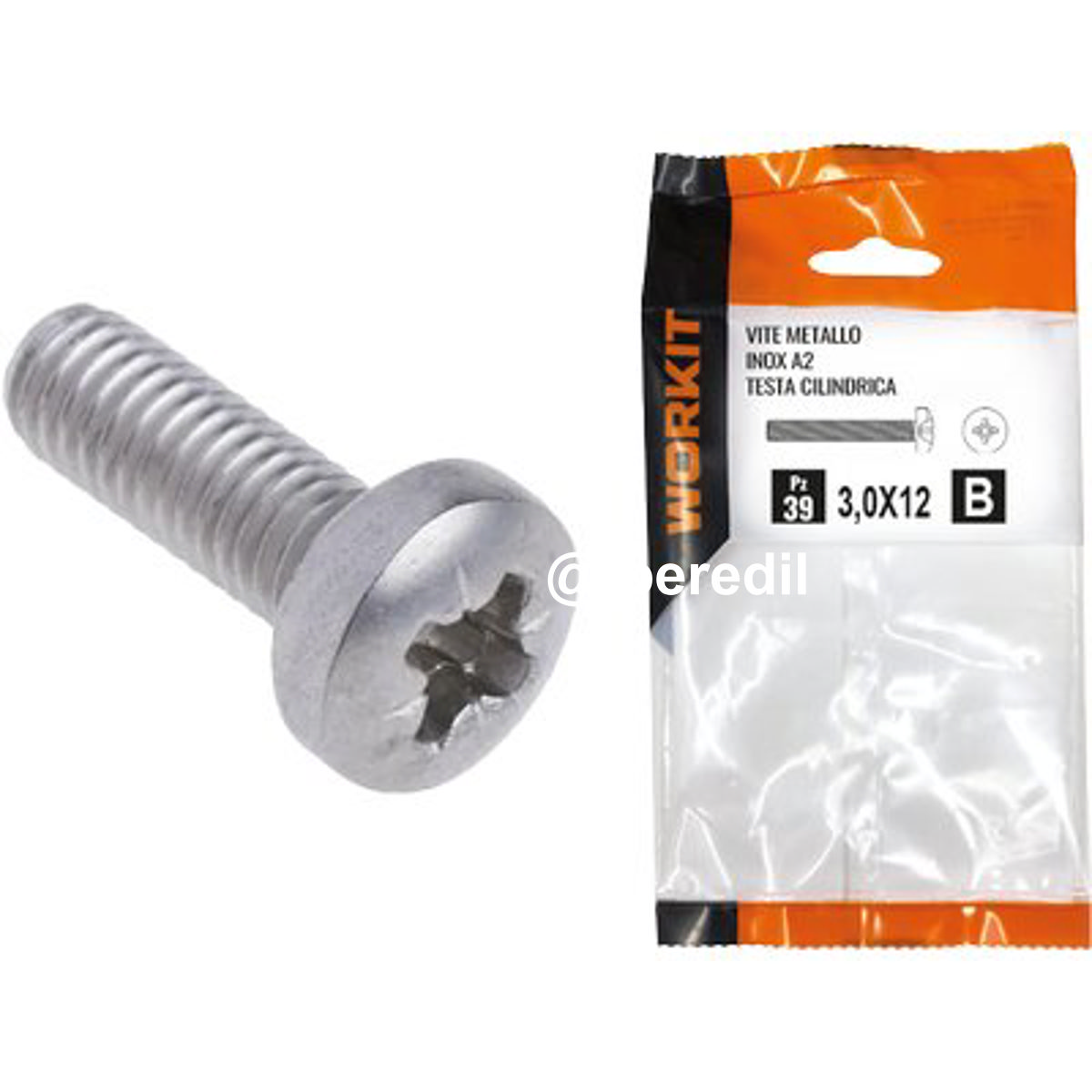 VITE METALLO TC INOX A2 SELF WORKIT CAVA PH FILETTO INTERO MM 3X25 CF=PZ 28