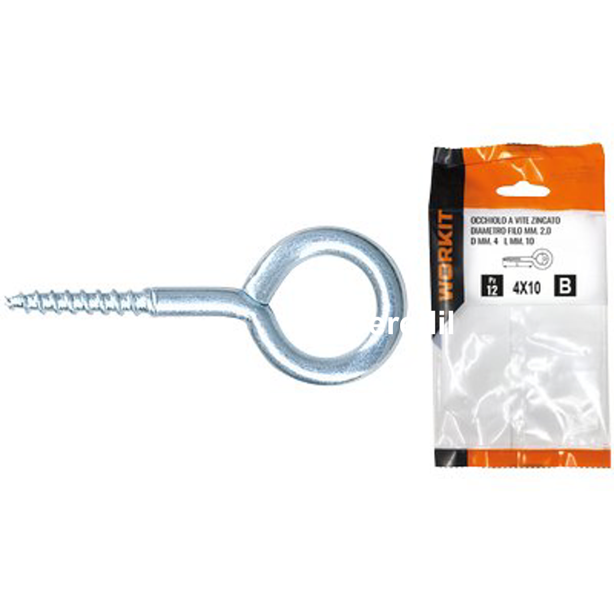 OCCHIOLO A VITE ZINCATO SELF WORKIT MOD 20X 70 MM 10X25X4,0 CF=PZ 10