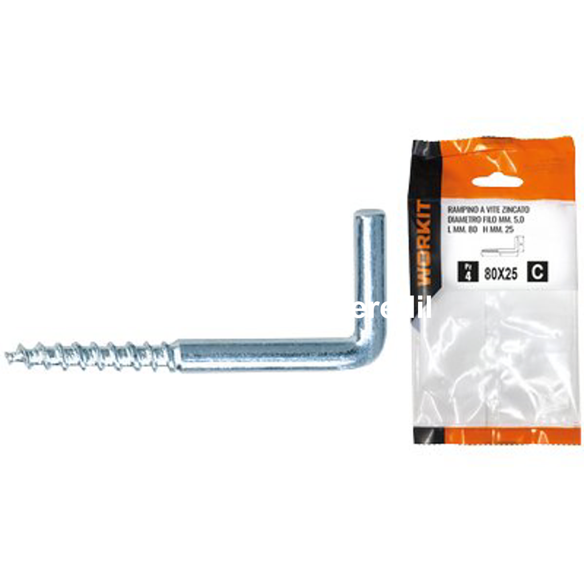 RAMPINO A VITE ZINCATO SELF WORKIT MOD 18X40 MM 30X14X3,0 CF=PZ 8