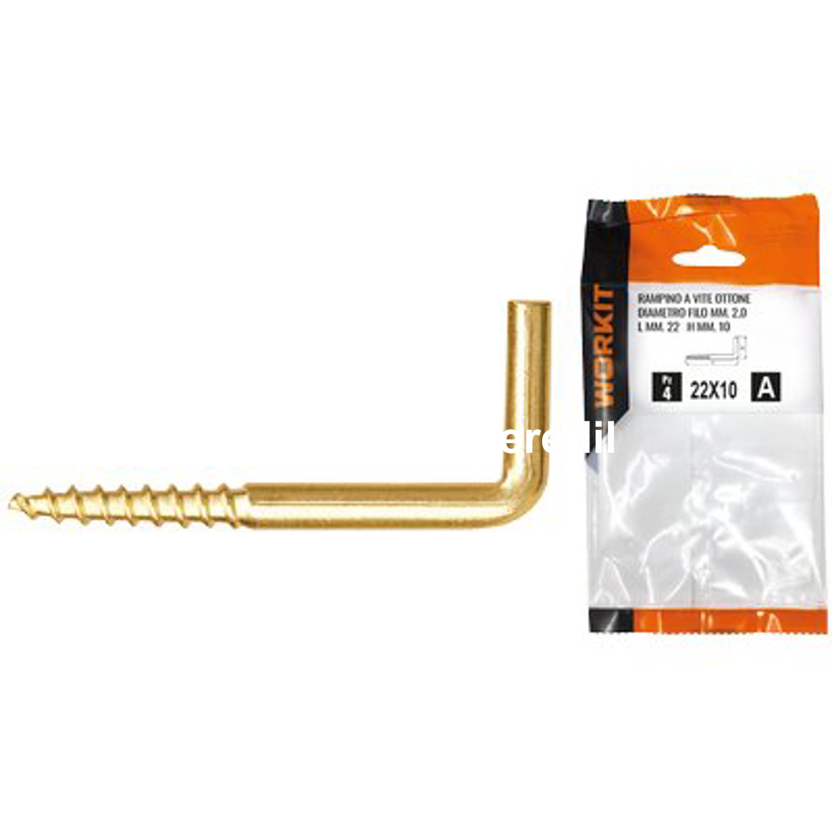 RAMPINO A VITE OTTONE SELF WORKIT MOD 16X35 MM 25X11,5X2,25 CF=PZ 4