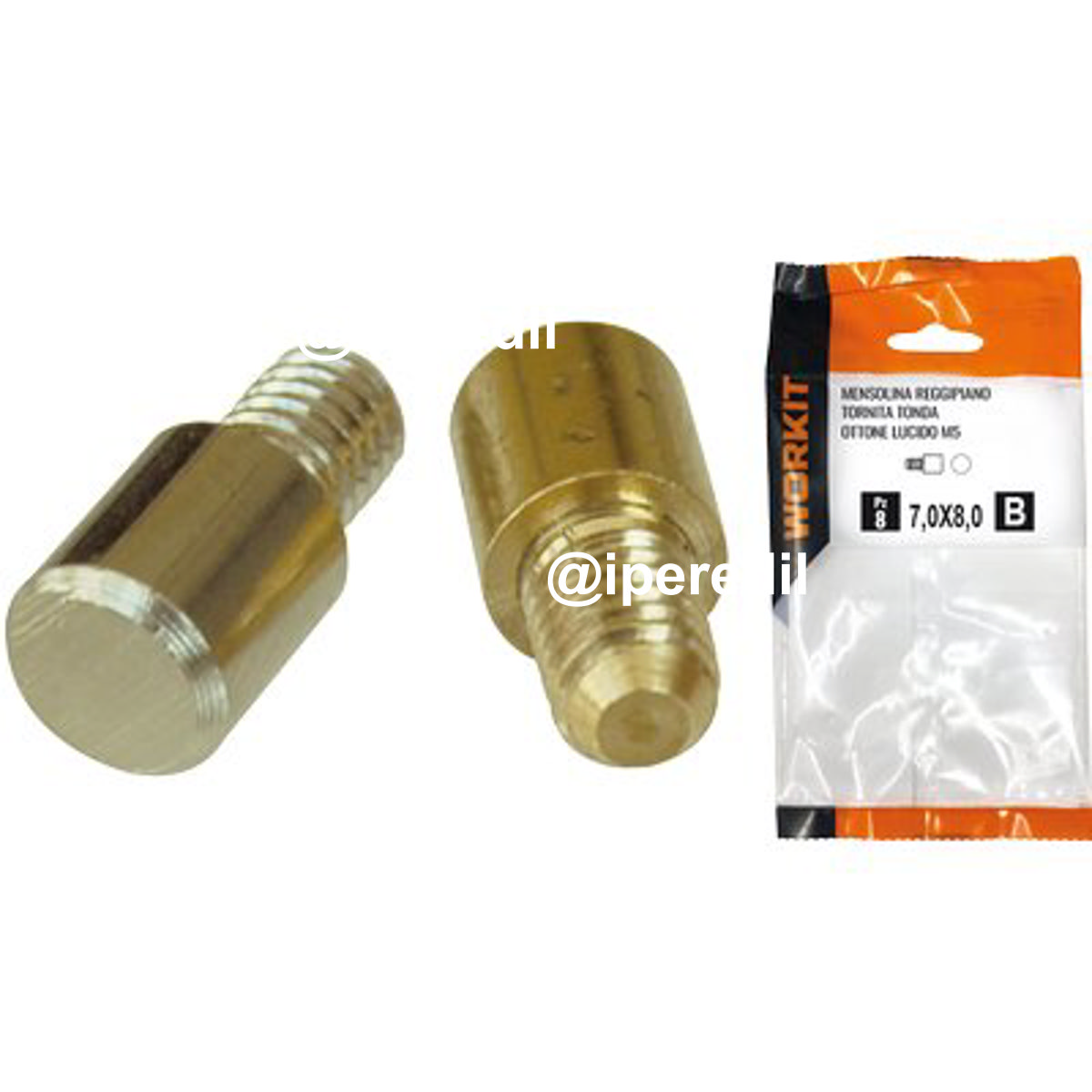 MENSOLINA REGGIPIANO TORNITA SELF WORKIT TONDA OTT LUC MM 7X8 + PERNO M5 CF=PZ 14