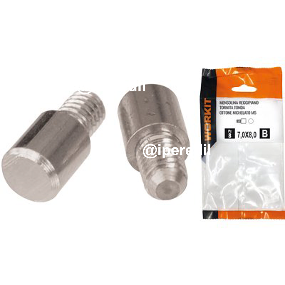 MENSOLINA REGGIPIANO TORNITA SELF WORKIT TONDA OTT NIC MM 7X8 + PERNO M5 CF=PZ 12