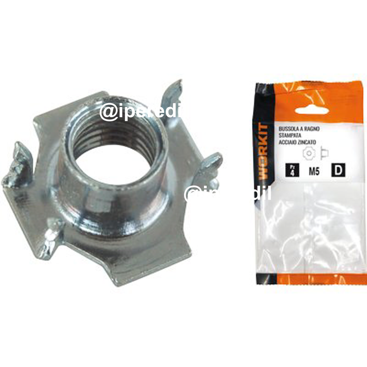 BUSSOLA A RAGNO SELF WORKIT STAMPATA ACCIAIO ZINCATO M 5 CF=PZ 10