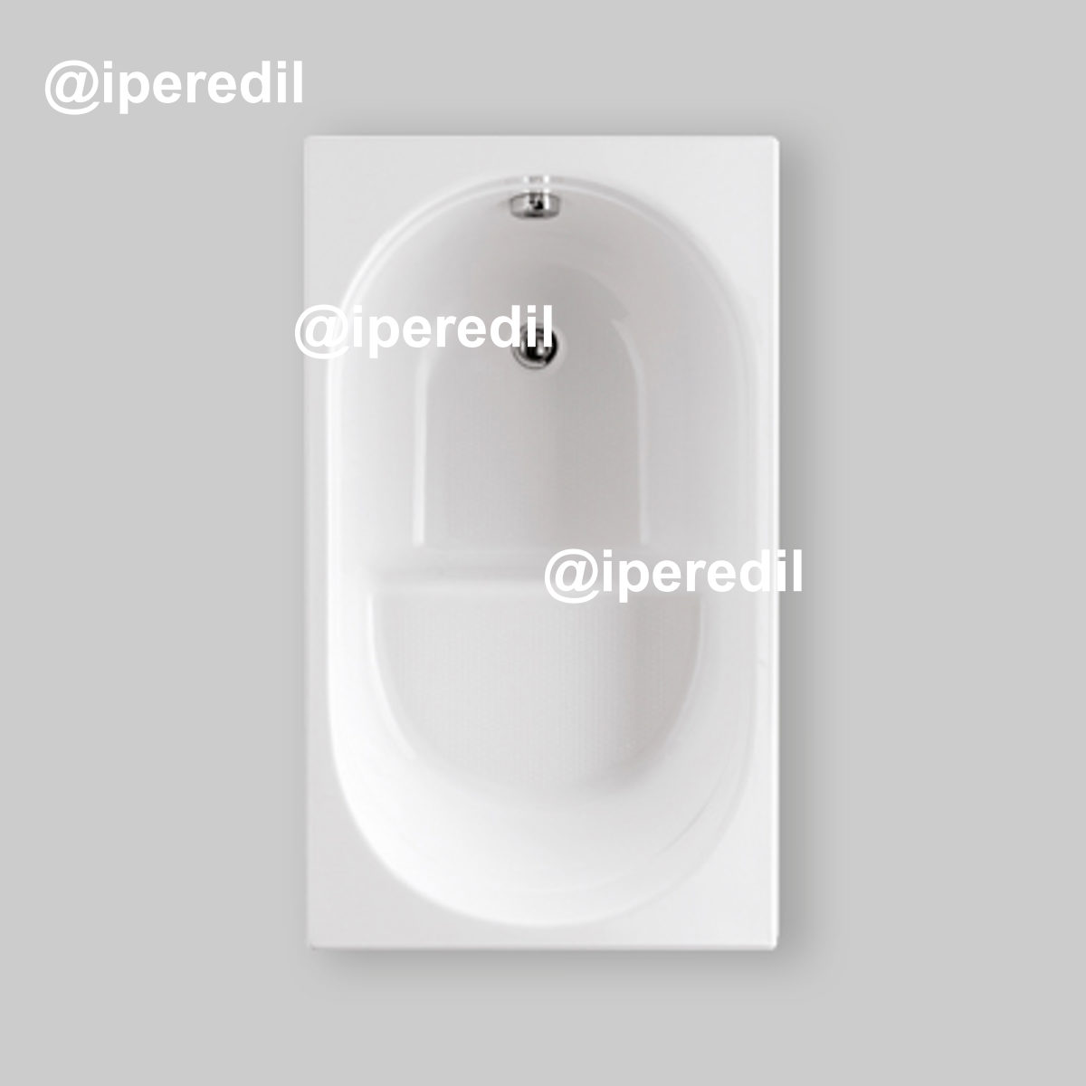 VASCA RETTANGOLARE GEA CON SEDUTA SOLO GUSCIO 120x70 cm