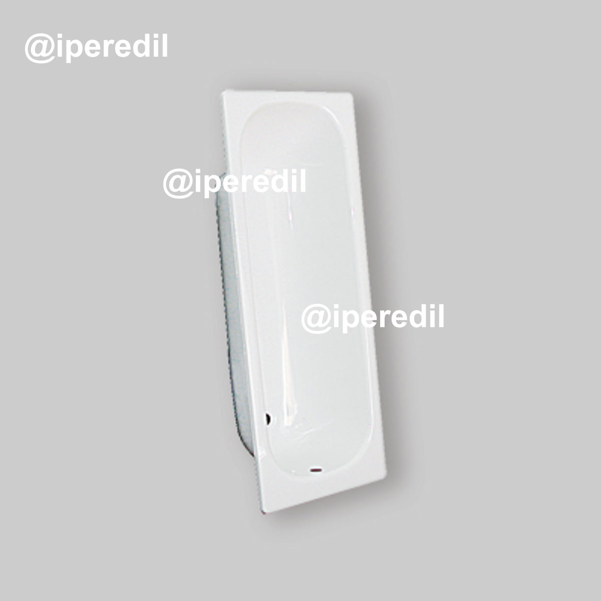 VASCA RETTANGOLARE IN ACCIAIO SMALTATO SOLO GUSCIO 105x70 cm Con seduta