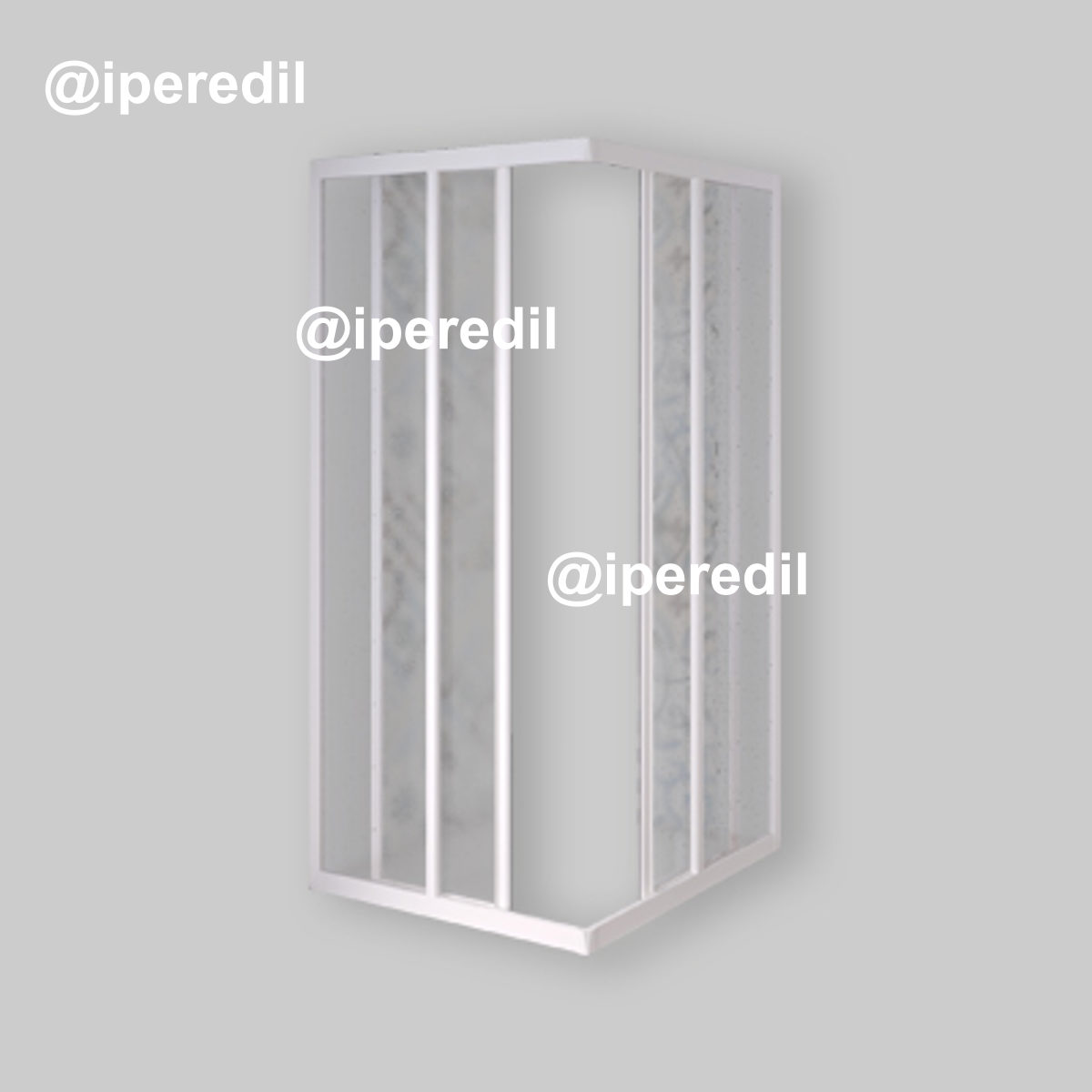 BOX DOCCIA ANGOLARE "ACRIL" BIANCO PASTELLO 85-90 x 85-90 cm - Ap. 52