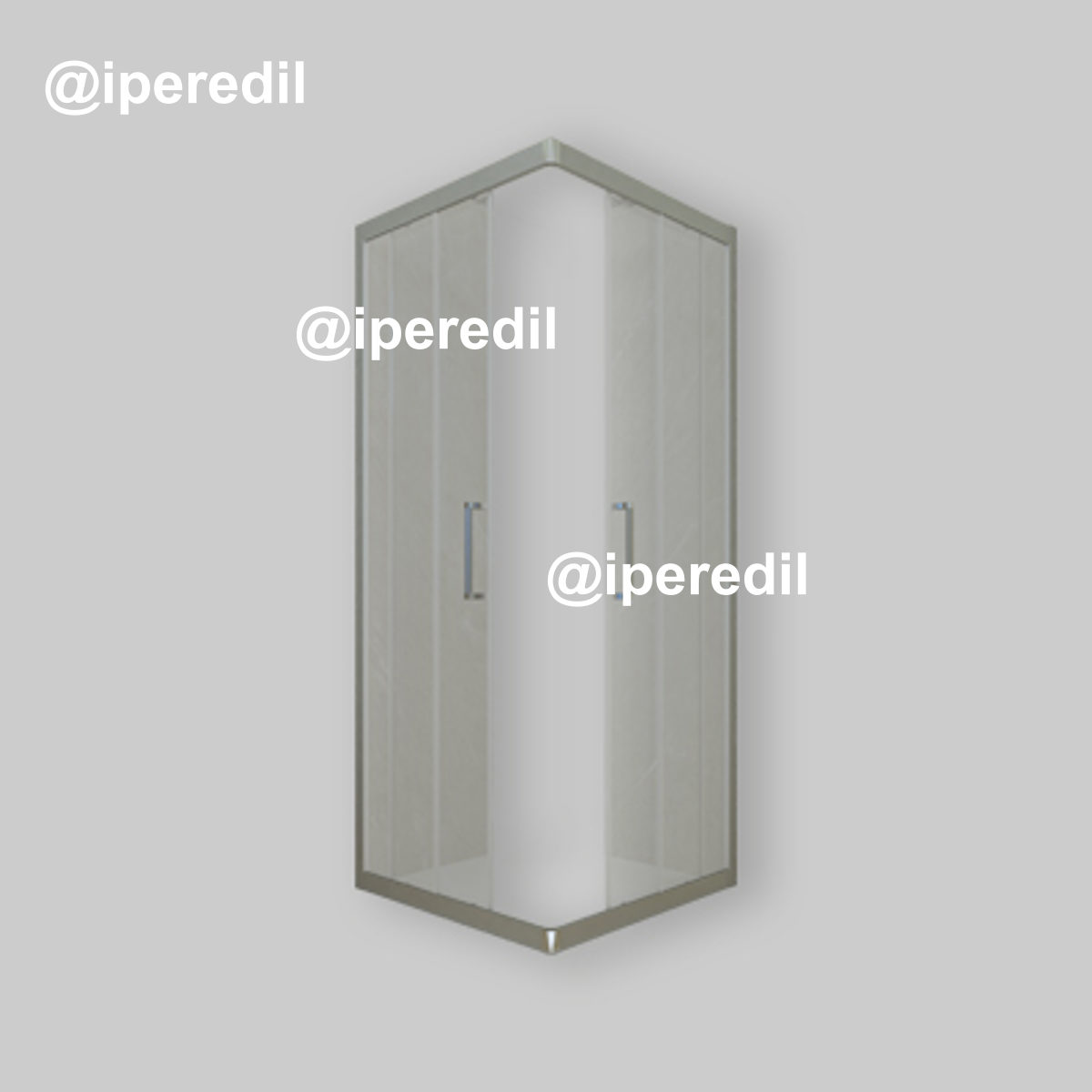 BOX DOCCIA ANGOLARE "ZETA" SILVER 65-70 x 95-100 cm Ap.49