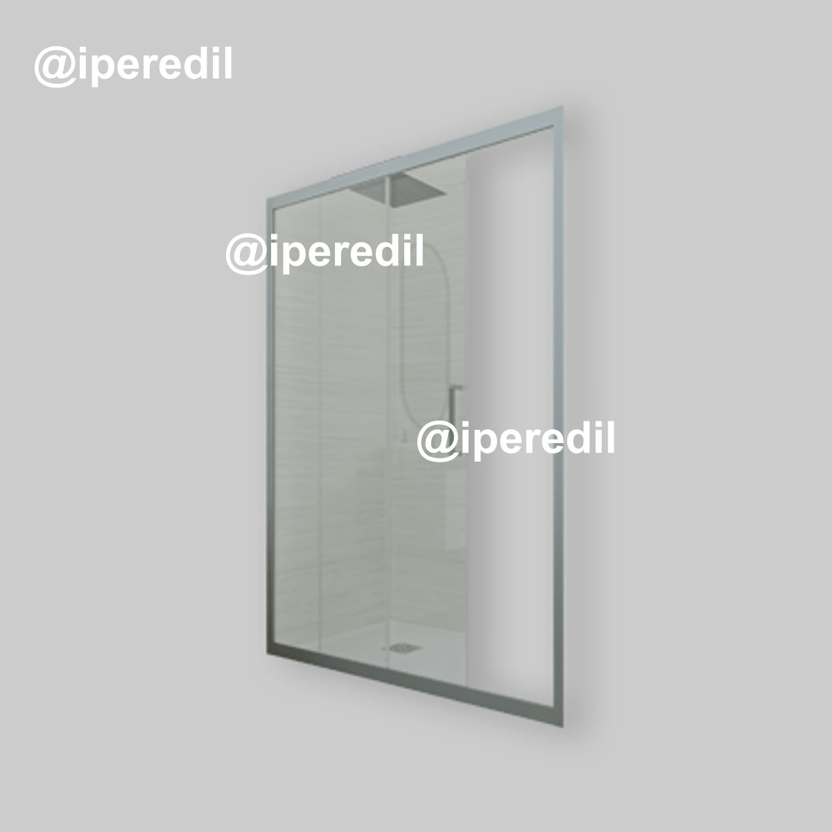 PORTA DOCCIA A 1 ANTA FISSA E 1 SCORREVOLE "ZETA" SILVER 90-100 cm Ap. 42