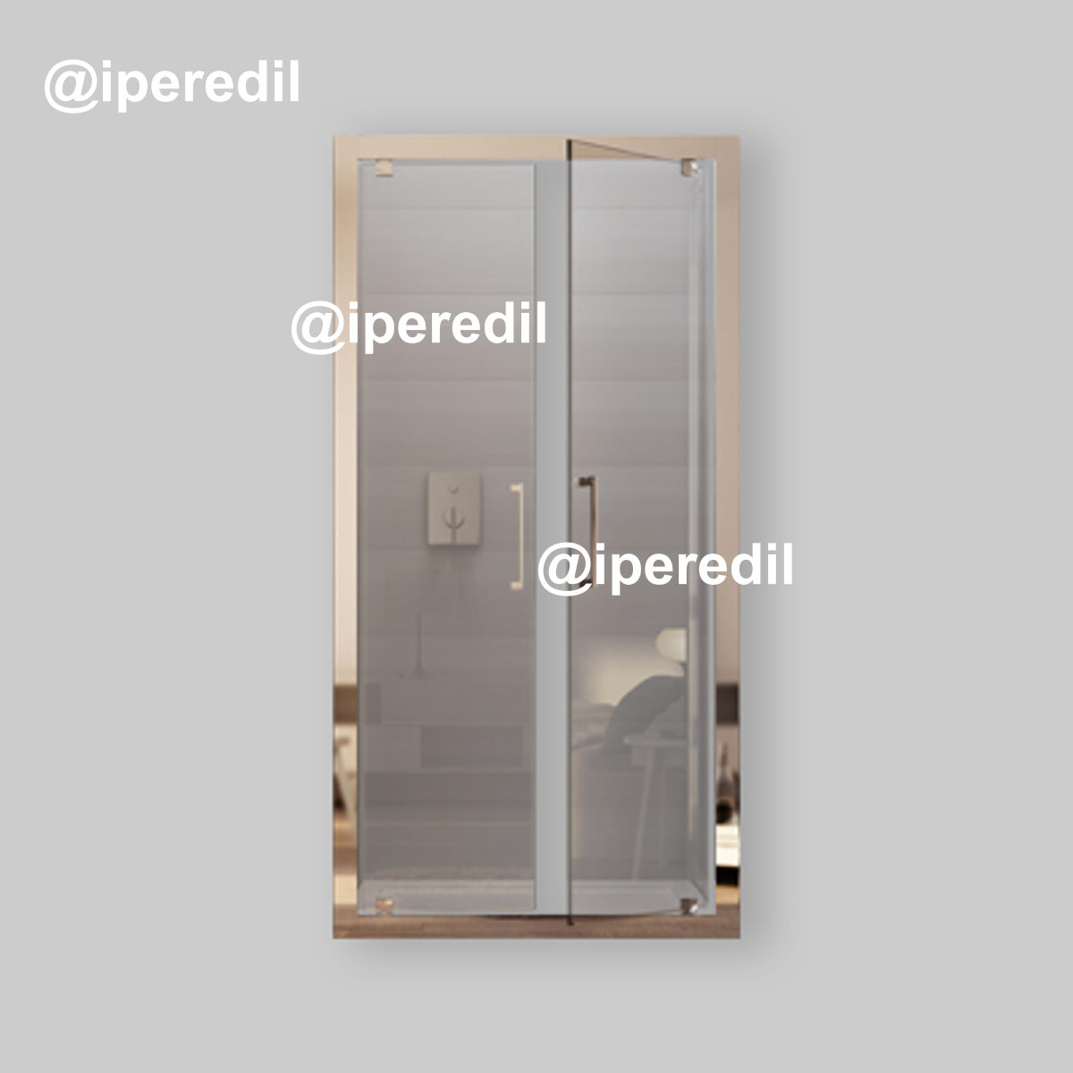 PORTA DOCCIA A DUE ANTE BATTENTI "oxi.SLIDE" VETRO TRASPARENTE 116-124 cm Ap. 81