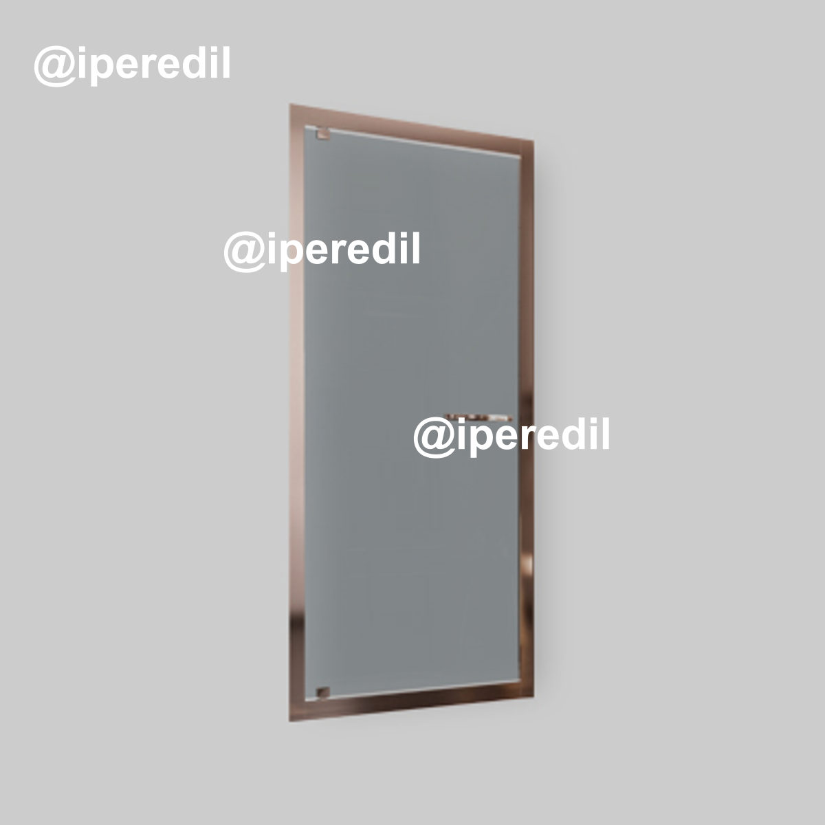 PORTA DOCCIA AD UNA ANTA BATTENTE "oxi.SLIDE" VETRO STAMPATO C 76-84 cm Ap. 58