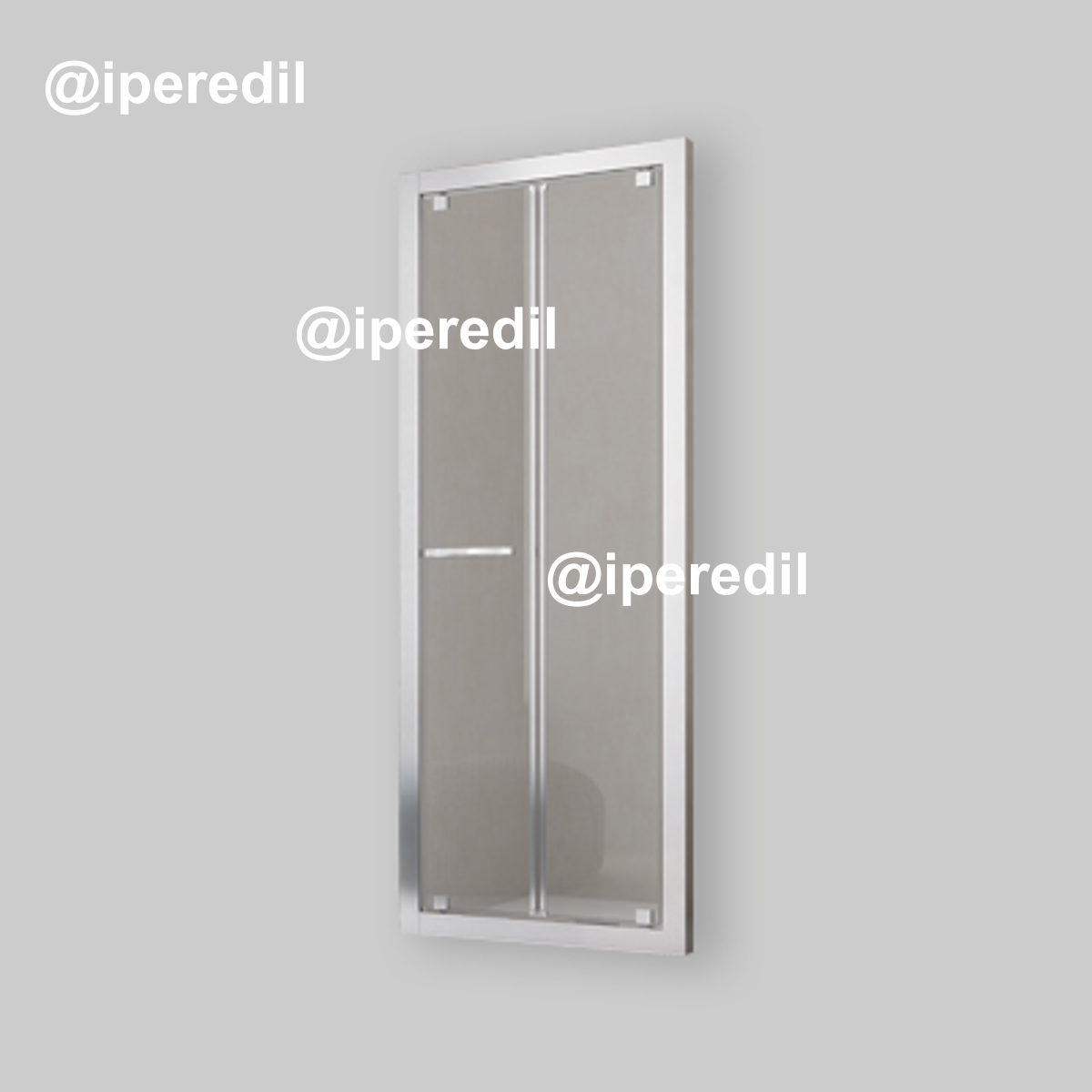 PORTA DOCCIA A SOFFIETTO "oxi.SLIDE" VETRO STAMPATO C 86-94 cm Ap. 57