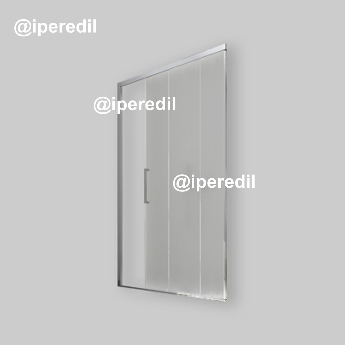 PORTA DOCCIA A 1 ANTA FISSA E 1 SCORREVOLE "ESSENCE" VETRO STAMPATO C 95,5-100 Ap. 38 Dx