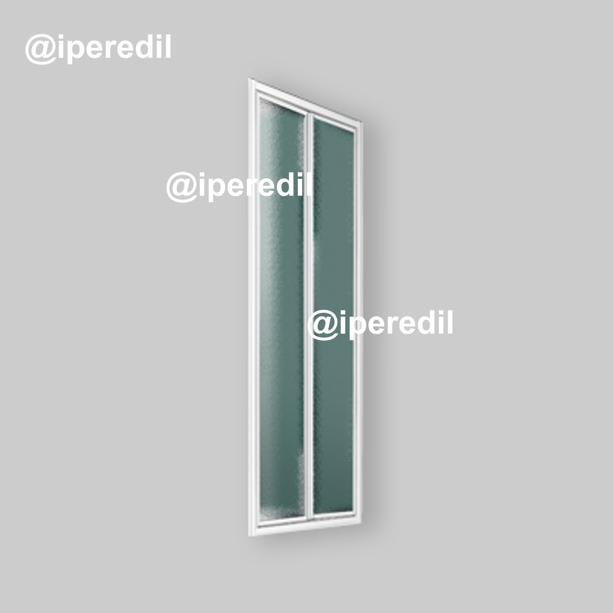 PORTA DOCCIA A 2 ANTE BATTENTI "SMERALDA" BOLLICINE ACRILICO 78-83 H.185 - Ap. 66 cm