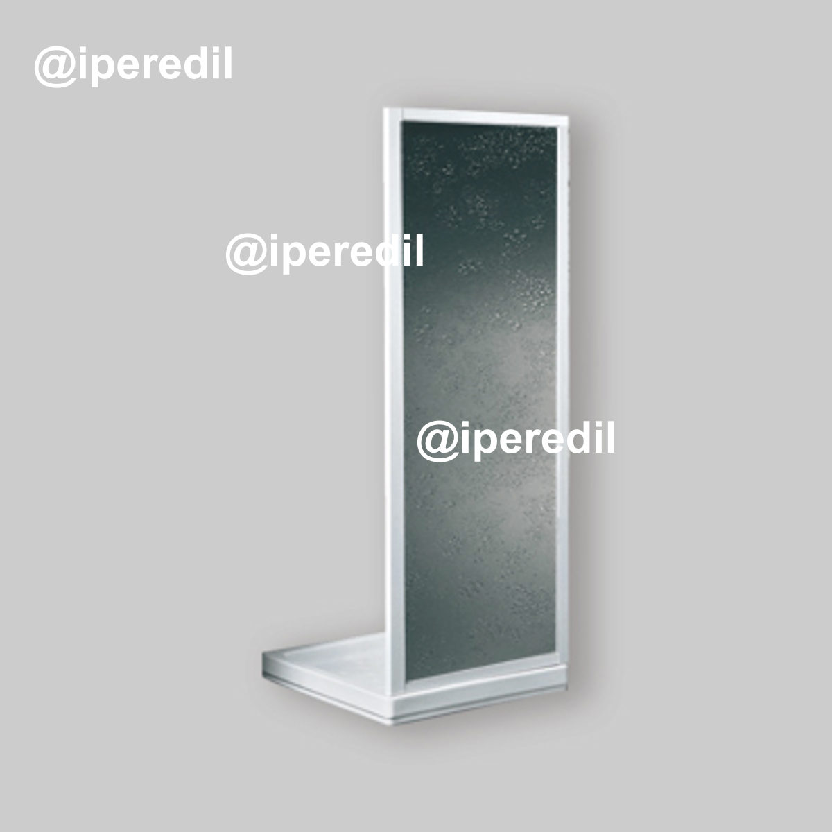 PARETE DOCCIA FISSA "SMERALDA" BOLLICINE ACRILICO 83-87 cm