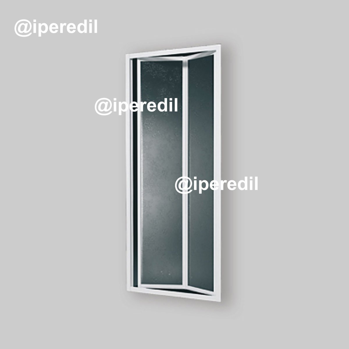 PORTA DOCCIA A SOFFIETTO "SMERALDA" BOLLICINE ACRILICO 98-103 - Ap. 88 cm