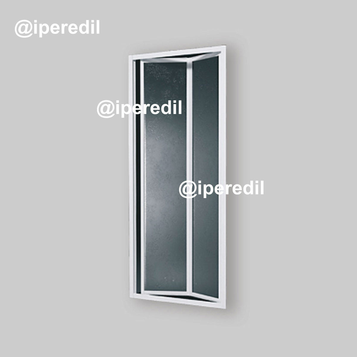 PORTA DOCCIA A SOFFIETTO "SMERALDA C" BIANCO Sp.3 mm 93-98 - Ap. 83 cm