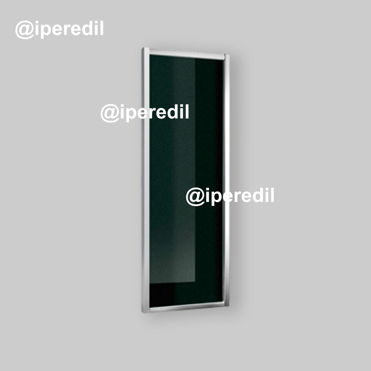 PARETE DOCCIA FISSA "SMERALDA" VETRO STAMPATO C Sp.3 mm PROFILO CROMO 88-92 cm