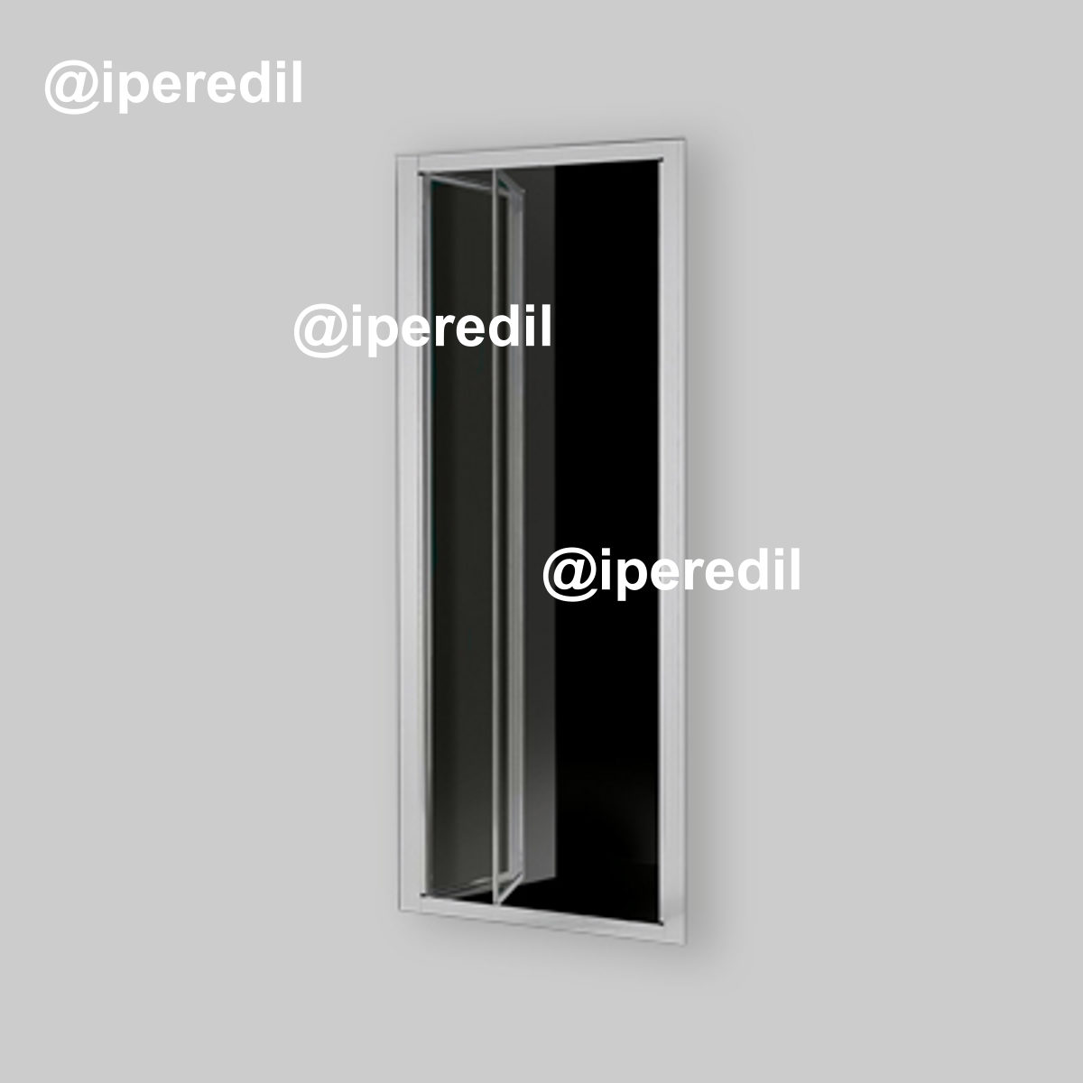 PORTA A SOFFIETTO "SMERALDA"' TRASPARENTE 3MM PROFILO CROMO 93-98 - Ap. 85 cm