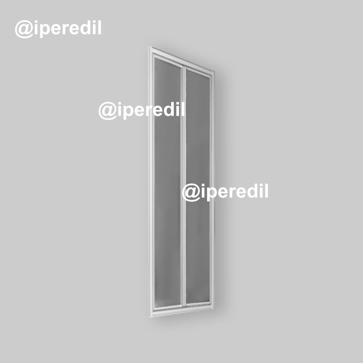 PORTA DOCCIA A 2 ANTE BATTENTI "SMERALDA" VETRO TRASPARENTE Sp.3 mm PROFILO CROMO 93-98 - Ap. 80 cm