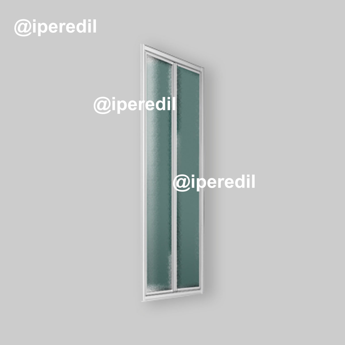 PORTA DOCCIA A 2 ANTE BATTENTI "SMERALDA" VETRO STAMPATO C Sp.3 mm PROFILO CROMO 73-78 - Ap. 60 cm