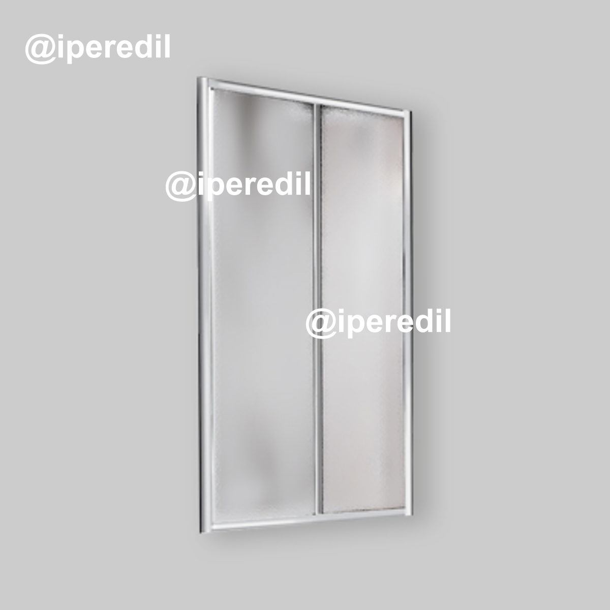 PORTA DOCCIA A 1 ANTA FISSA E 1 SCORREVOLE "SMERALDA" TRASPARENTE Sp.3 mm P.CROMO 130-135 - Ap.60 cm