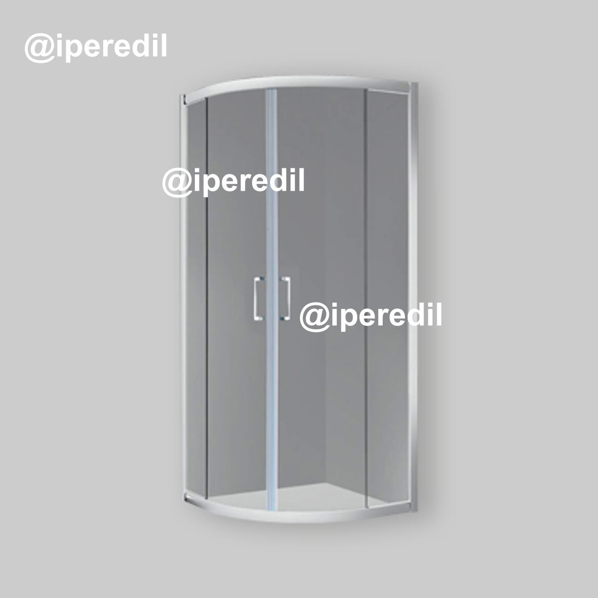 BOX DOCCIA SEMICIRCOLARE "TONGA" VETRO STAMPATO C Sp.6 mm PROFILO CROMO 87,5-90 cm