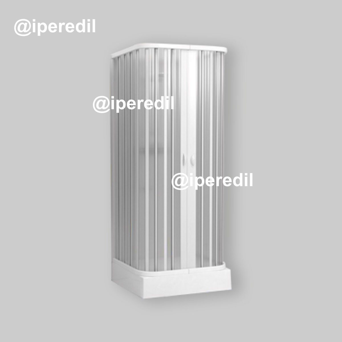 BOX DOCCIA 3 LATI A SOFFIETTO IN PVC 70-80 x 70-80 x 70-80 cm