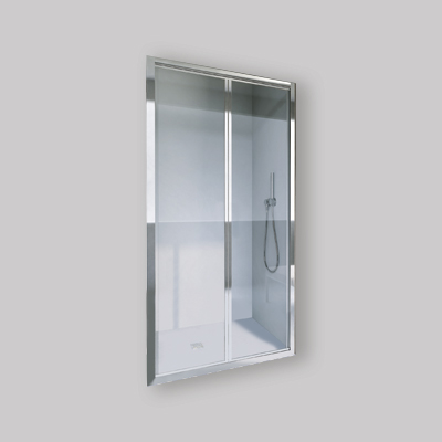 PORTA DOCCIA A BATTENE FAST TRASPARENTE CROMO 99-103 H.190