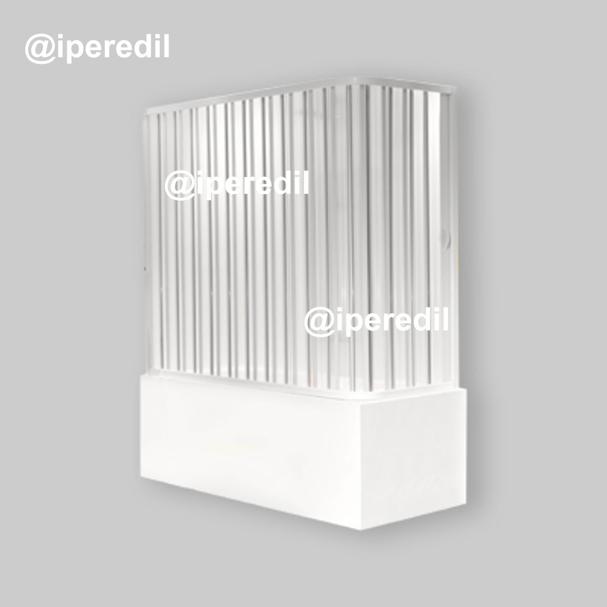 BOX SOPRAVASCA A 2 LATI H.150 A SOFFIETTO IN PVC 160-170 x 70 cm