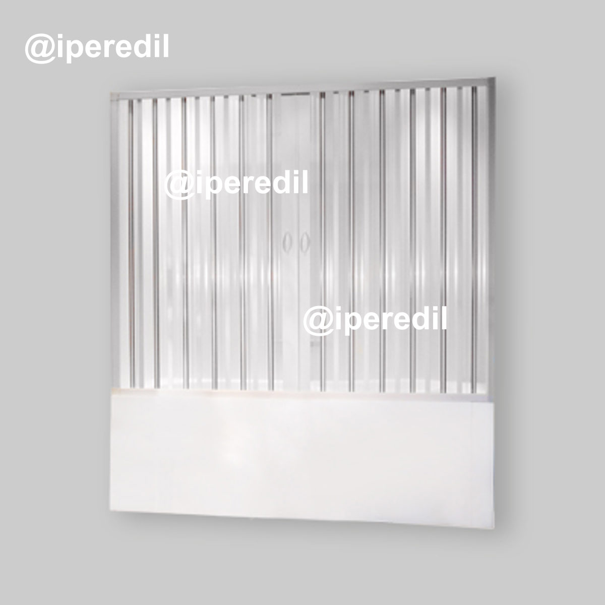 BOX SOPRAVASCA A 1 LATO H.150 A SOFFIETTO IN PVC 160-170 cm