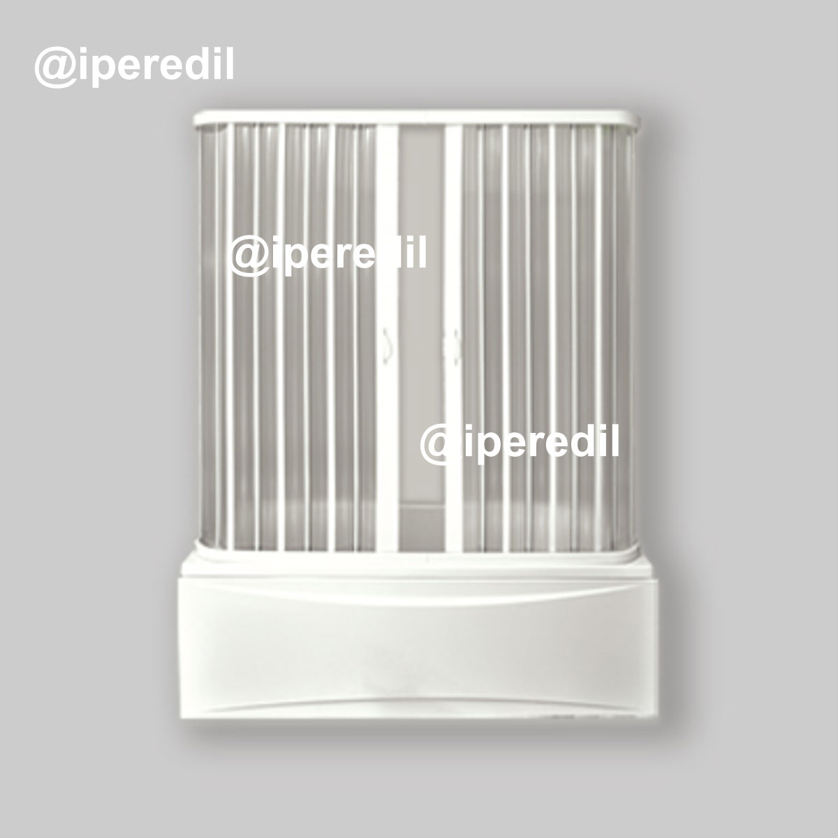 BOX SOPRAVASCA A 3 LATI H.150 A SOFFIETTO IN PVC 70x160 - 170x70 cm