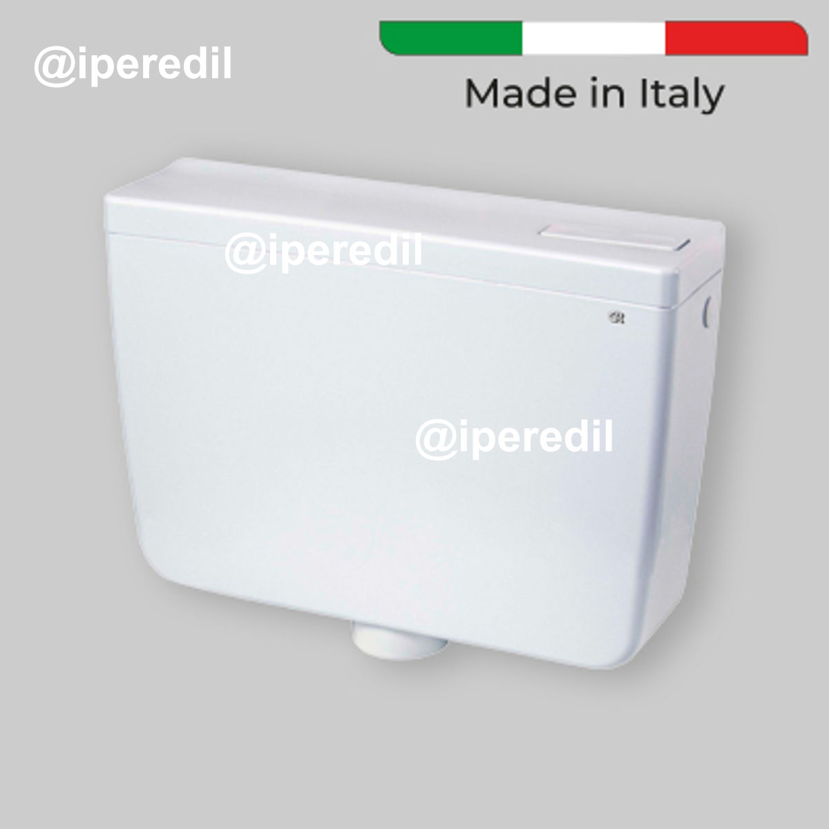 CASSETTA DI SCARICO A ZAINO "EXPORT" MONOTASTO Bianca