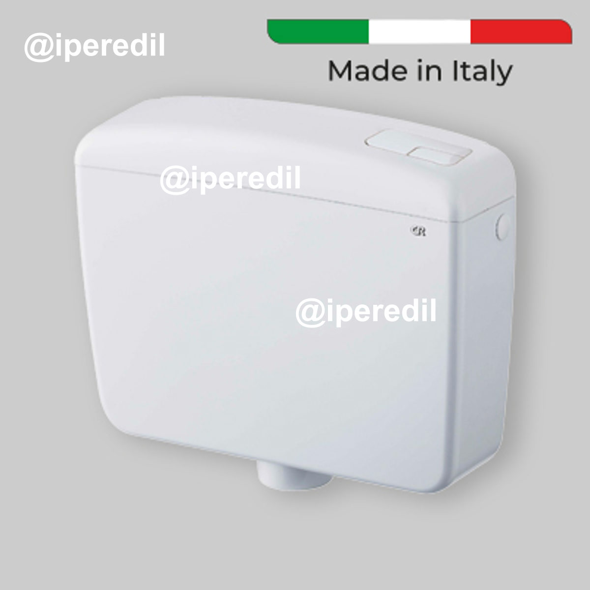 CASSETTA DI SCARICO A ZAINO "PLUS 2" DOPPIO TASTO Bianca