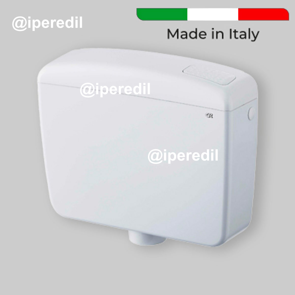 CASSETTA DI SCARICO A ZAINO "PLUS 1" MONOTASTO Bianca