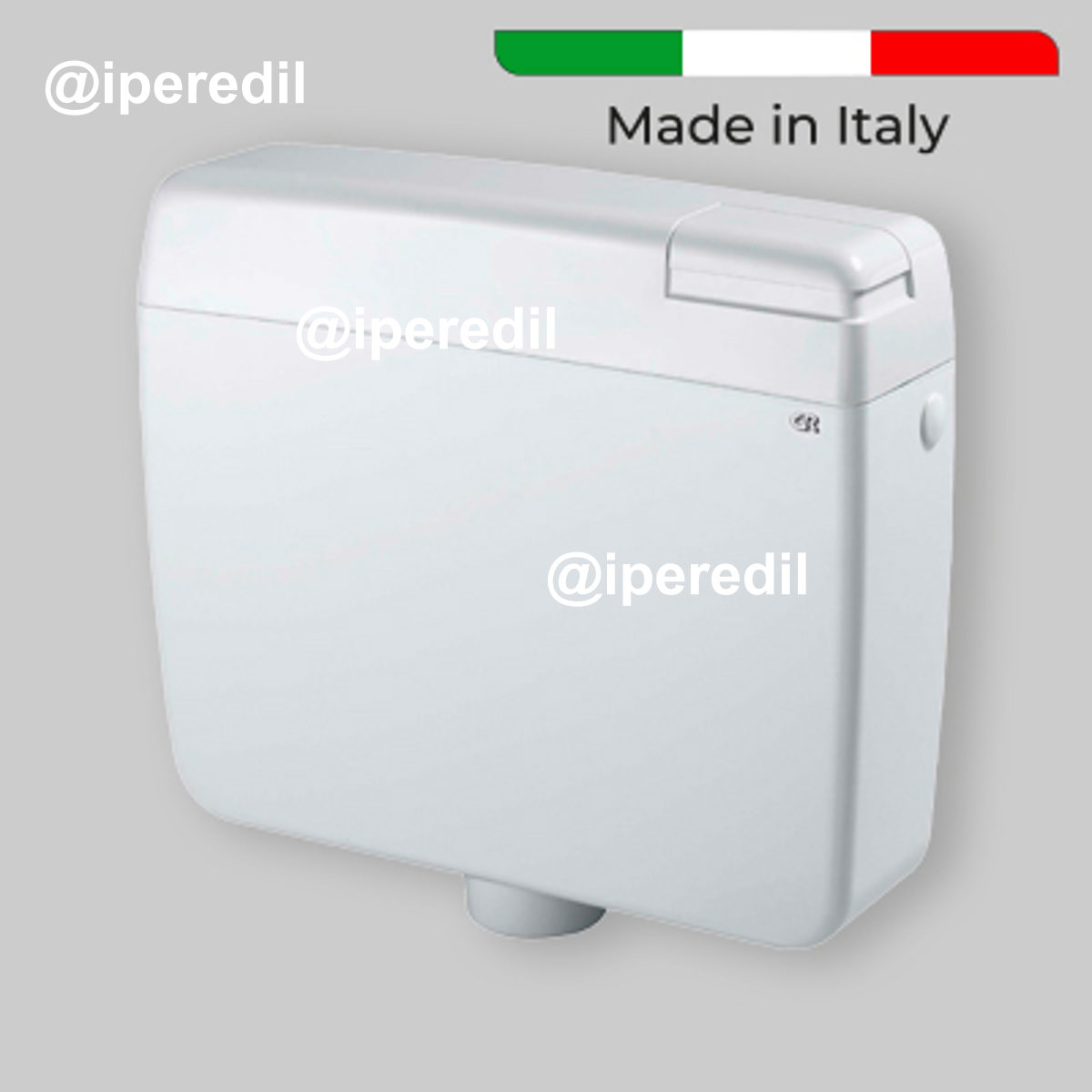 CASSETTA DI SCARICO A ZAINO "SMART" MONOTASTO Bianca