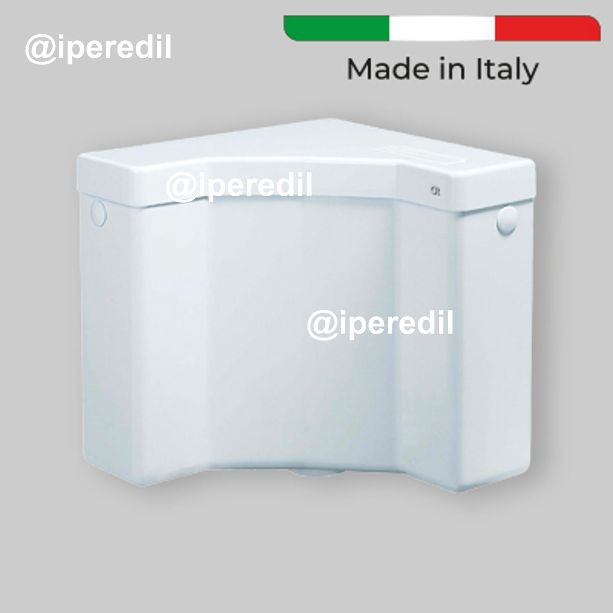 CASSETTA DI SCARICO A ZAINO ANGOLARE MONOTASTO Bianca