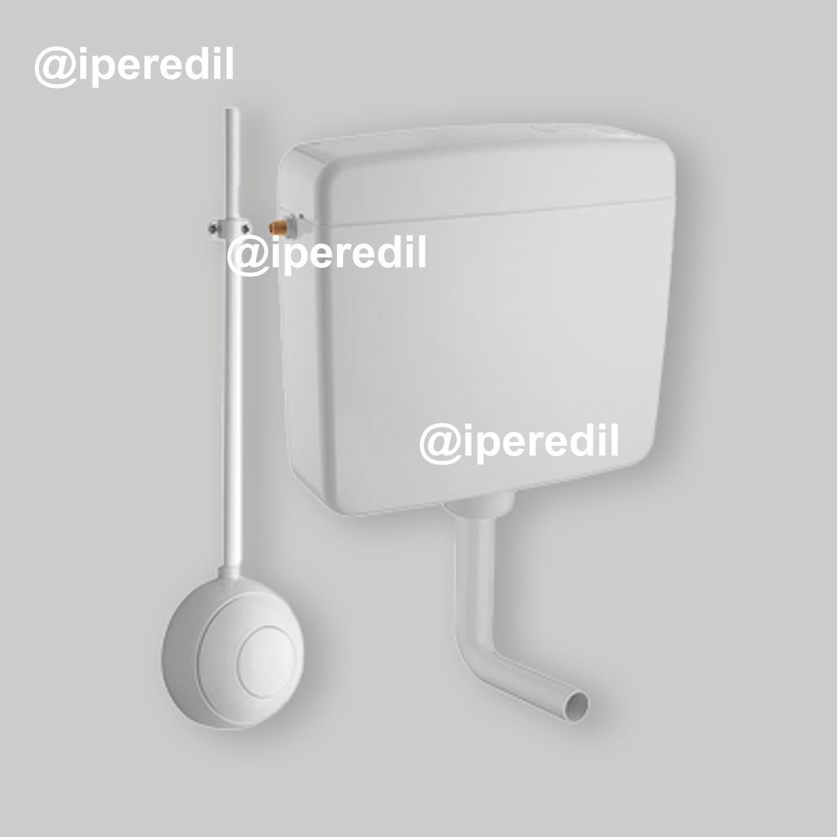 CASSETTA DI SCARICO A ZAINO "TOPAZIO" CON PULSANTE PNEUMATICO ESTERNO Bianca