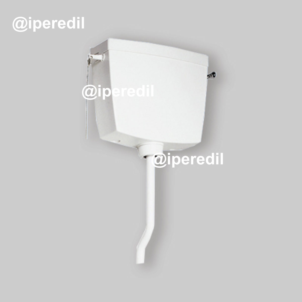 CASSETTA DI SCARICO ALTA "TURCHESE" SENZA TUBI Bianca