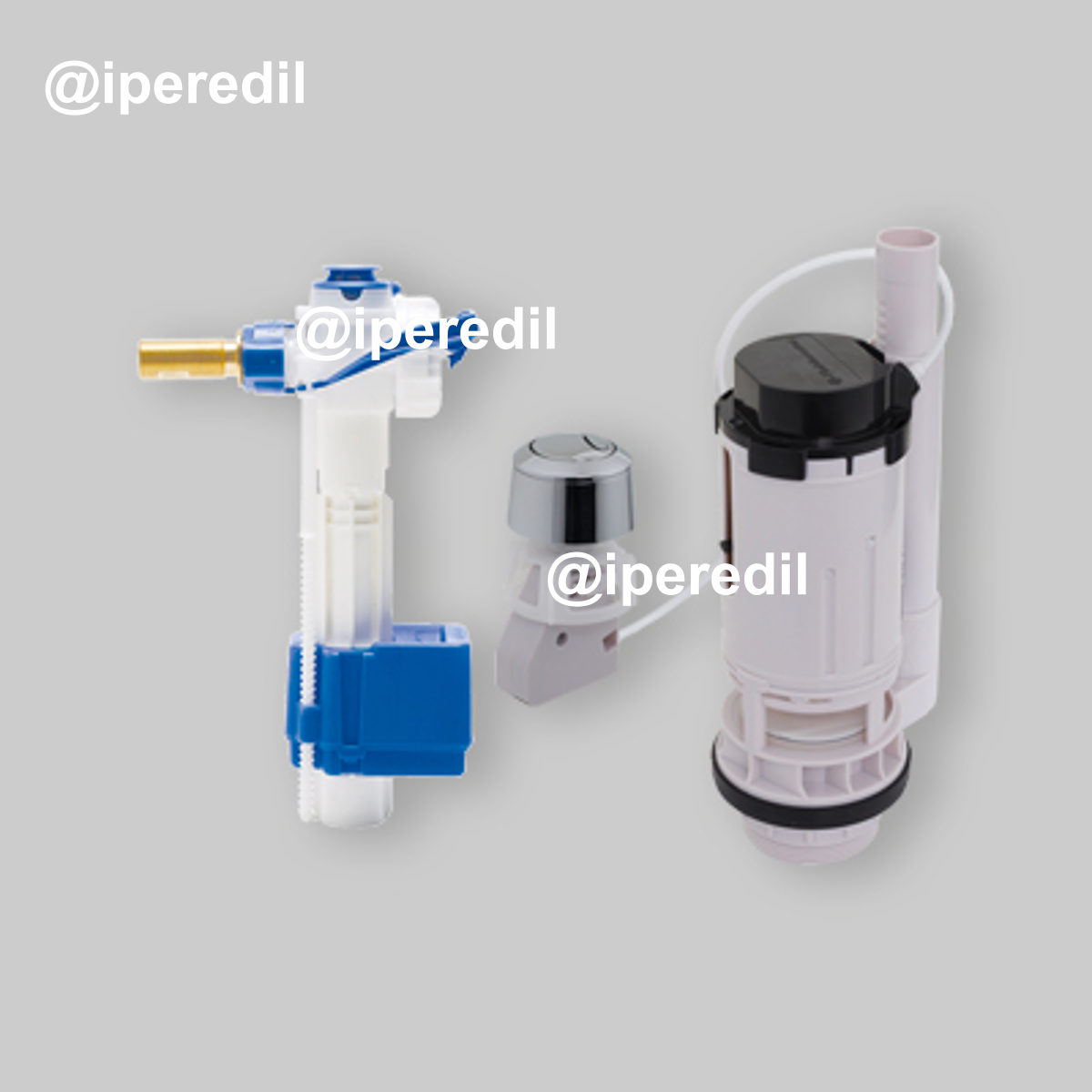 KIT VALVOLA DI RIEMPIMENTO "747" + VALVOLA DI SCARICO "550" PER MONOBLOCCO 3/8" - Ottone