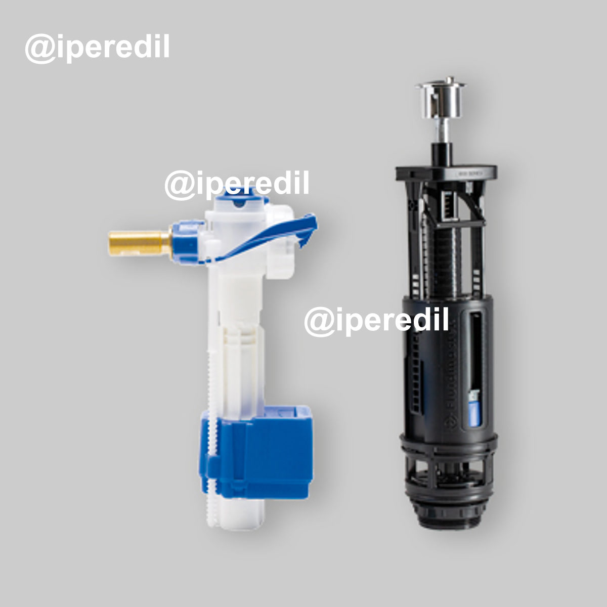 KIT VALVOLA DI RIEMPIMENTO "747" + VALVOLA DI SCARICO "820" PER MONOBLOCCO 3/8" - Ottone