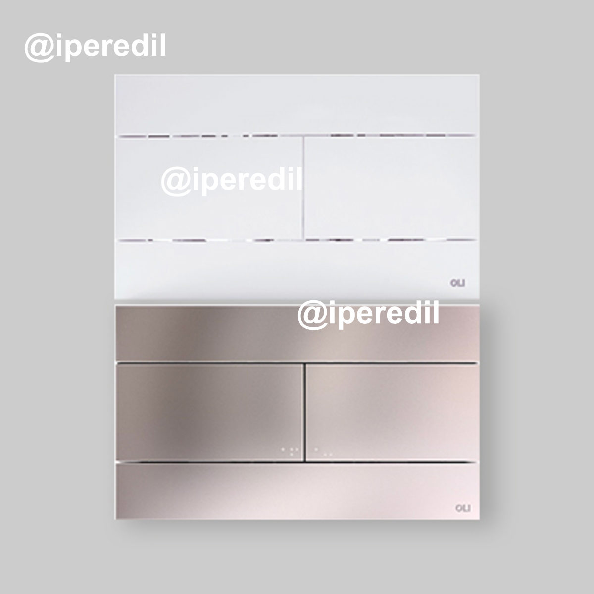 PLACCA DI COMANDO "SLIM" OLI Cromo Satinato