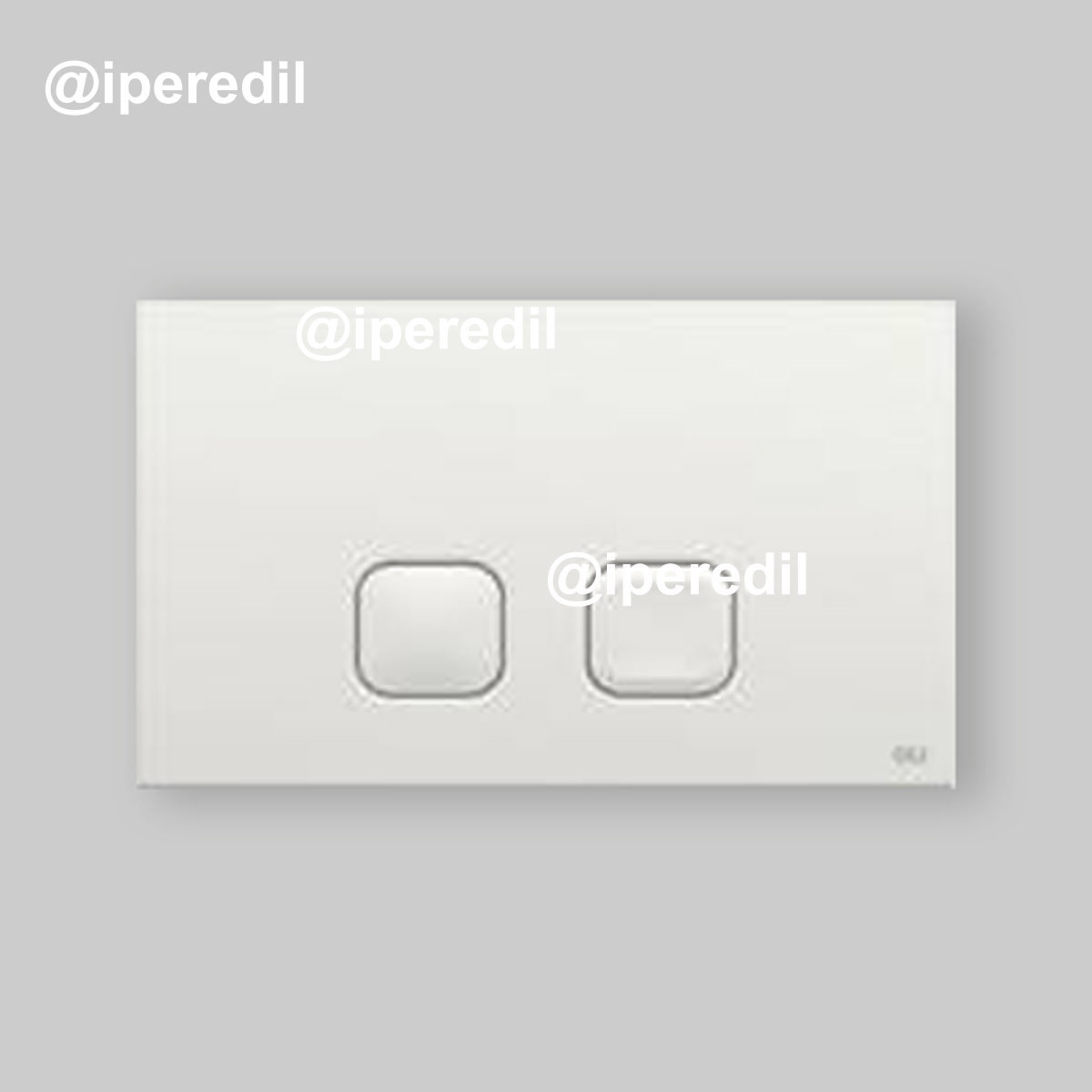 PLACCA DI COMANDO "PLAIN DUAL" OLI BIANCA Doppio Tasto