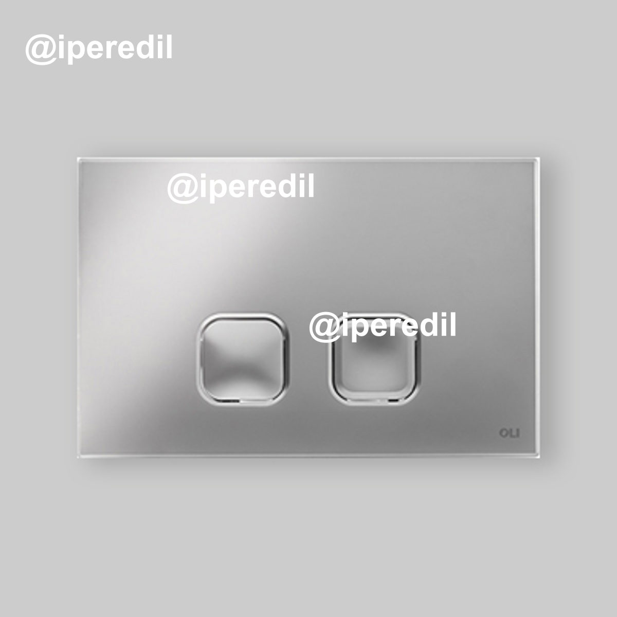 PLACCA DI COMANDO "PLAIN DUAL" OLI CROMO LUCIDO Doppio Tasto