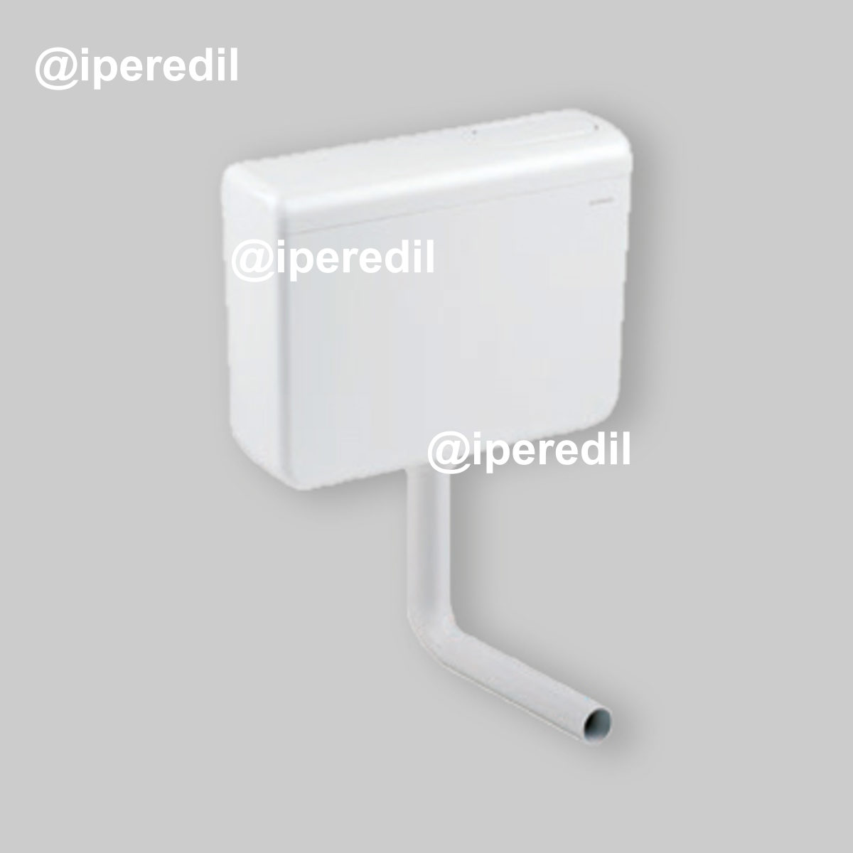 CASSETTA DI SCARICO A ZAINO "IRIS" MONOTASTO Bianca