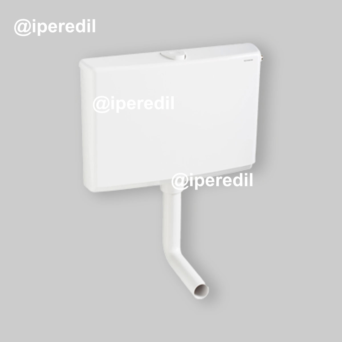 CASSETTA DI SCARICO A ZAINO "SLIM" MONOTASTO Bianca