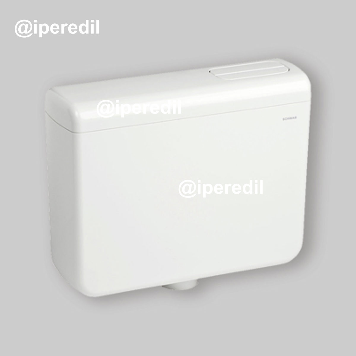 CASSETTA DI SCARICO A ZAINO "IRIS" DOPPIO TASTO Bianca