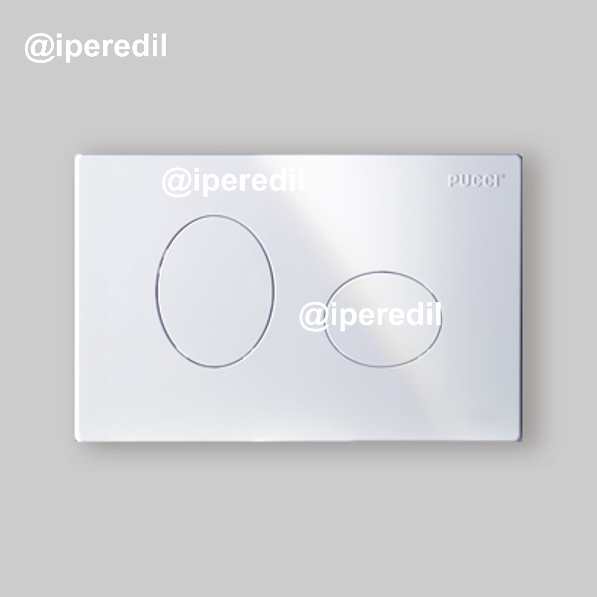 PLACCA DI COMANDO "ECO ELLISSE 4,7" Bianca